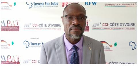 Photo du commissaire général, du forum national des eco-entreprises de Côte d'Ivoire, Onamoun Benjamin Djedji