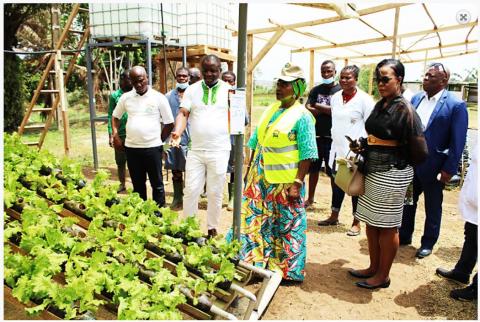 Photo des auditeurs de la région des lacs formés aux techniques culturales hors sol