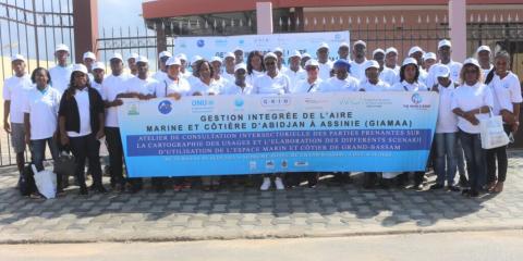 Photo d'ensemble de l'atelier de la  Planification Spatiale Marine à Grand-Bassam