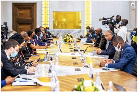 Photo des participants à la réunion de la trançabilité des acteurs de la filière Café-Cacao